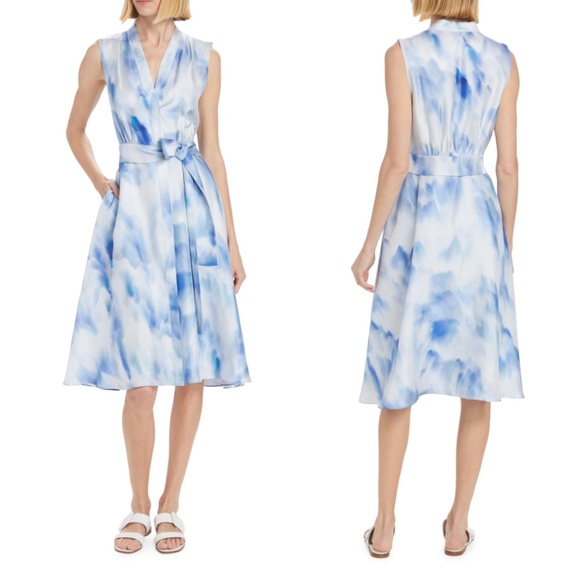 Kobi Halperin Lexa Printed Silk Dress in Sky Multi - Picture 16 of 16